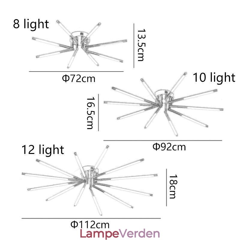 Simple Flush Mount Fireworks Loftslampe