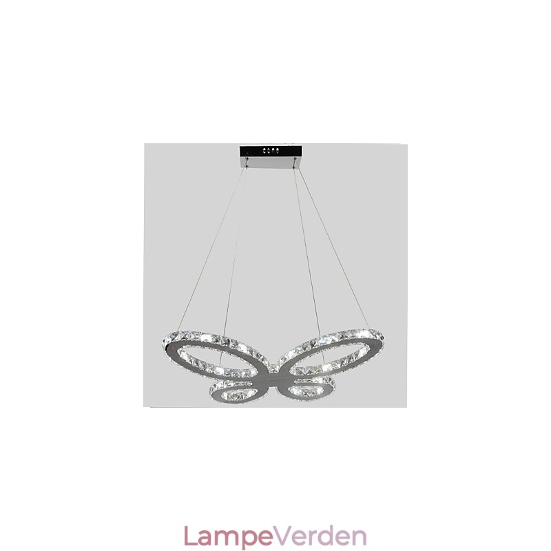 Moderne moderne lysekrone i krommetal