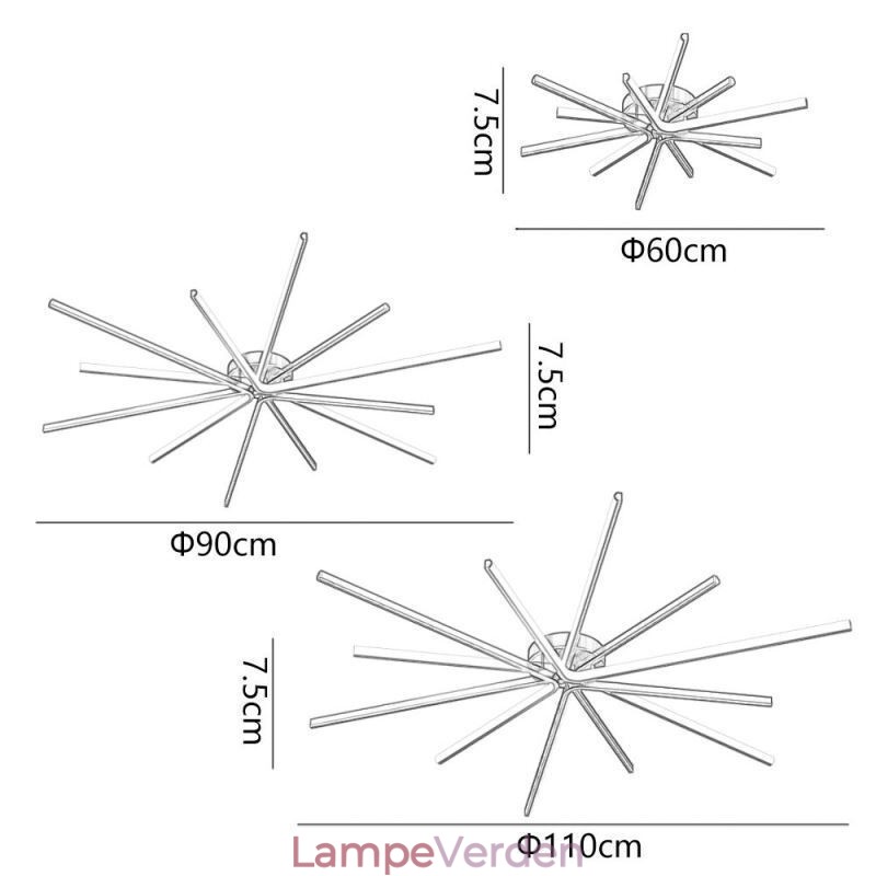 Flush Mount Modern Minimalistisk Fyrværkeri Loftslampe