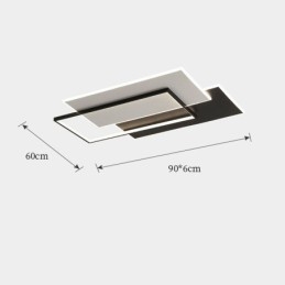 Flush Mount Minimalistisk firkantet akryl loftslampe