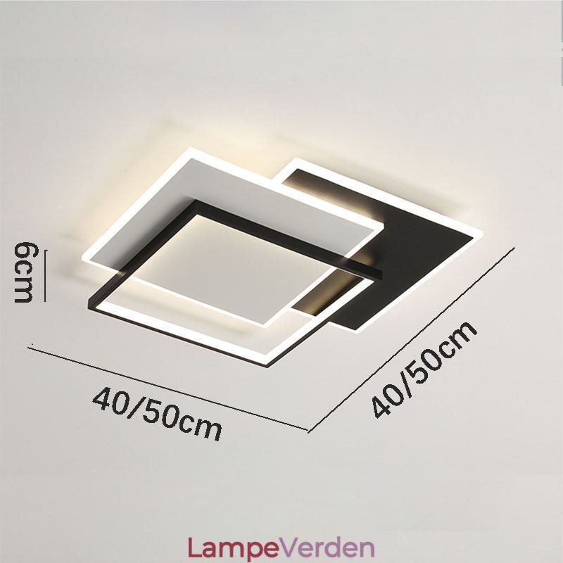 Flush Mount Minimalistisk Akryl Firkantet Loftslampe 40 50cm