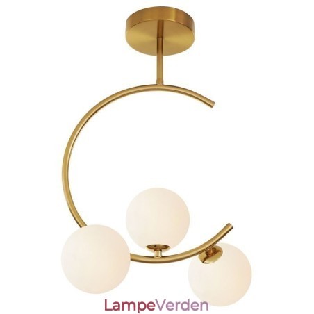 Moderne og enkel flushmount trehoved mælkehvid glasloftslampe G9 5W Moderne og enkel flushmount trehoved mælkehvid glasloftslampe G9 5W