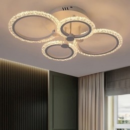 Flush Mount Modern Minimalistisk Circle Acryl Flower Loftslampe