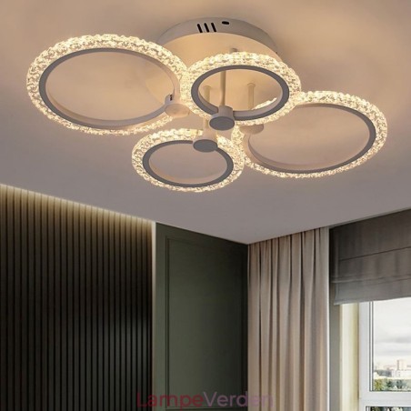 Flush Mount Modern Minimalistisk Circle Acryl Flower Loftslampe