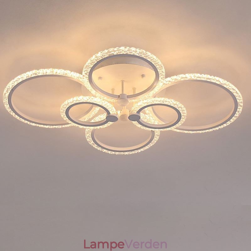 Flush Mount Modern Minimalistisk Circle Acryl Flower Loftslampe