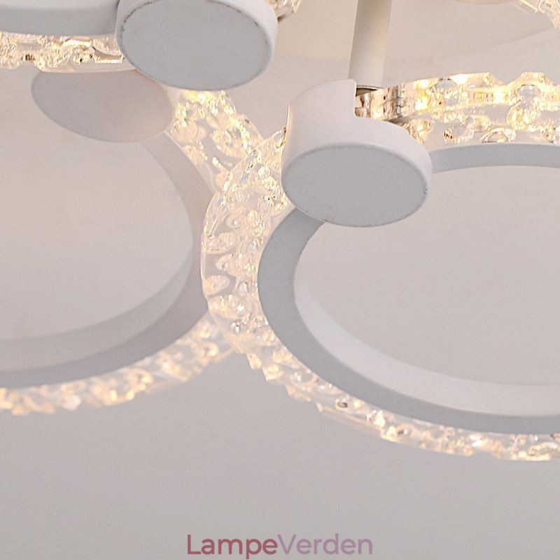 Flush Mount Modern Minimalistisk Circle Acryl Flower Loftslampe