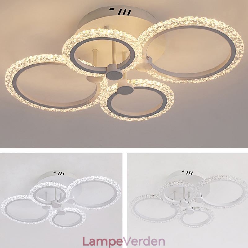 Flush Mount Modern Minimalistisk Circle Acryl Flower Loftslampe