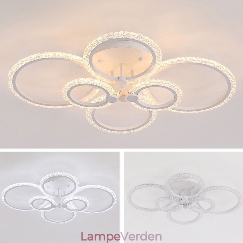 Flush Mount Modern Minimalistisk Circle Acryl Flower Loftslampe