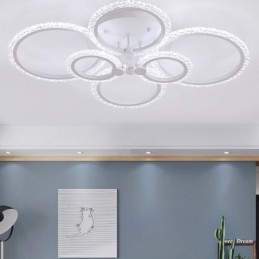 Flush Mount Modern Minimalistisk Circle Acryl Flower Loftslampe