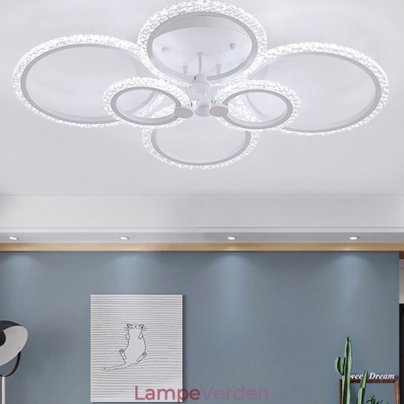 Flush Mount Modern Minimalistisk Circle Acryl Flower Loftslampe