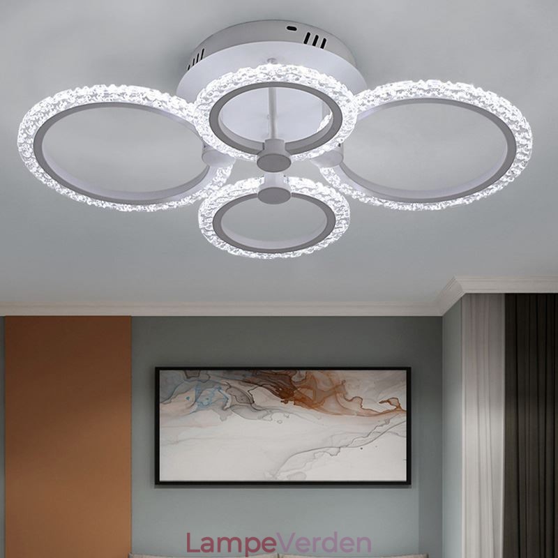 Flush Mount Modern Minimalistisk Circle Acryl Flower Loftslampe