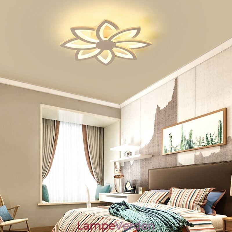 Flush Mount iøjnefaldende akrylblomsterloftslampe 55 cm