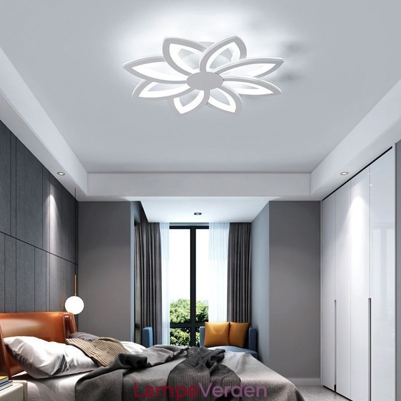 Flush Mount iøjnefaldende akrylblomsterloftslampe 55 cm
