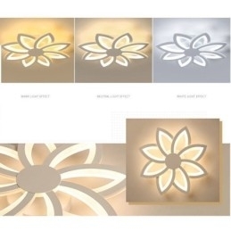 Flush Mount iøjnefaldende akrylblomsterloftslampe 55 cm
