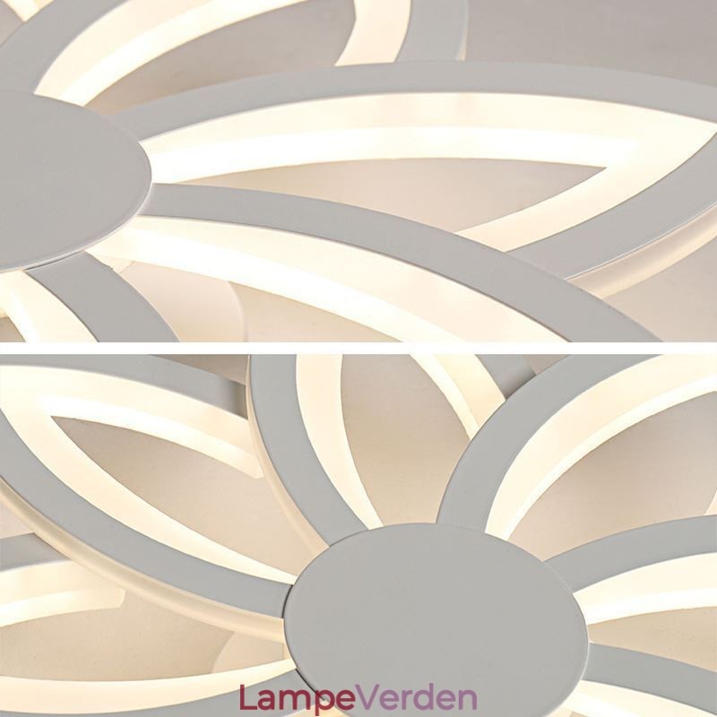 Flush Mount iøjnefaldende akrylblomsterloftslampe 55 cm