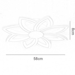Flush Mount iøjnefaldende akrylblomsterloftslampe 55 cm