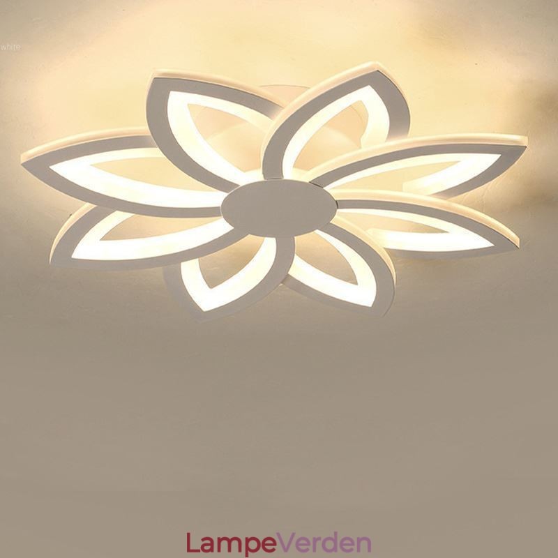 Flush Mount iøjnefaldende akrylblomsterloftslampe 55 cm
