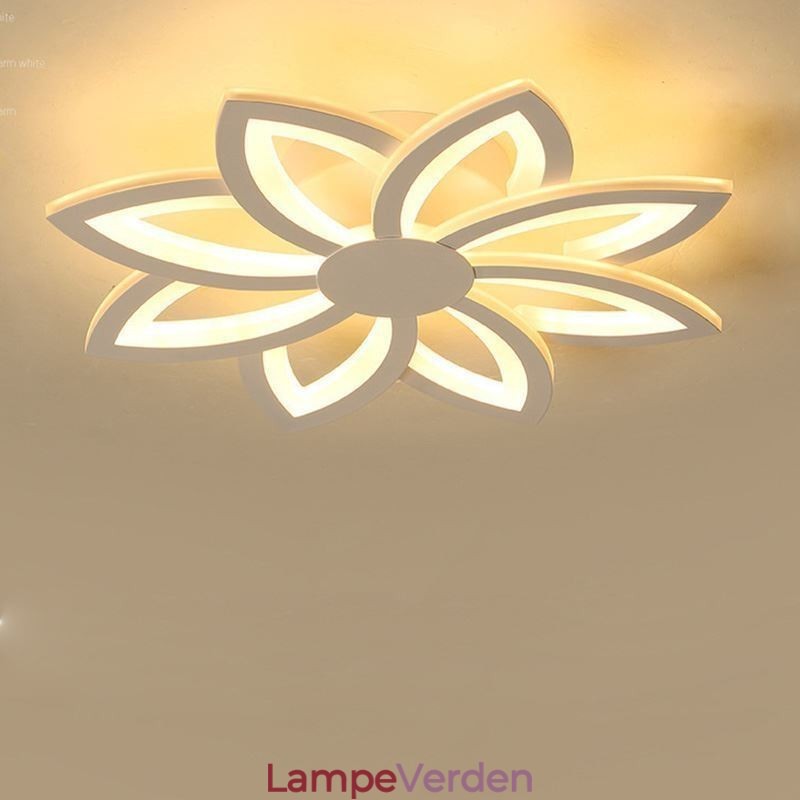 Flush Mount iøjnefaldende akrylblomsterloftslampe 55 cm