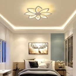 Flush Mount iøjnefaldende akrylblomsterloftslampe 55 cm