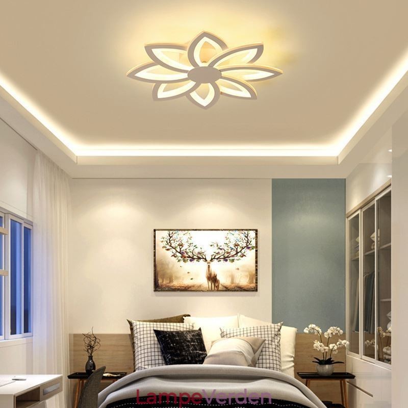 Flush Mount iøjnefaldende akrylblomsterloftslampe 55 cm