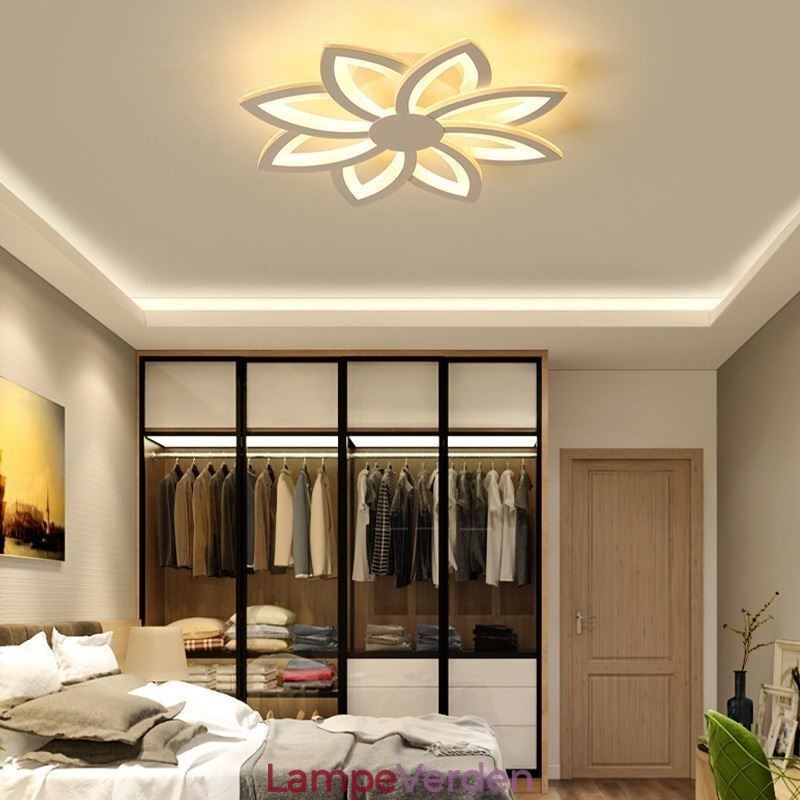Flush Mount iøjnefaldende akrylblomsterloftslampe 55 cm