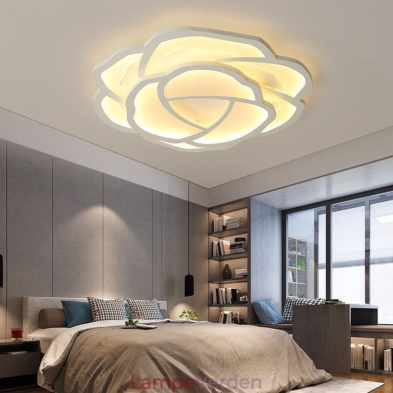 Flush Mount Modern Simple Rose Akryl Loftslampe 52cm