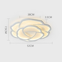 Flush Mount Modern Simple Rose Akryl Loftslampe 52cm