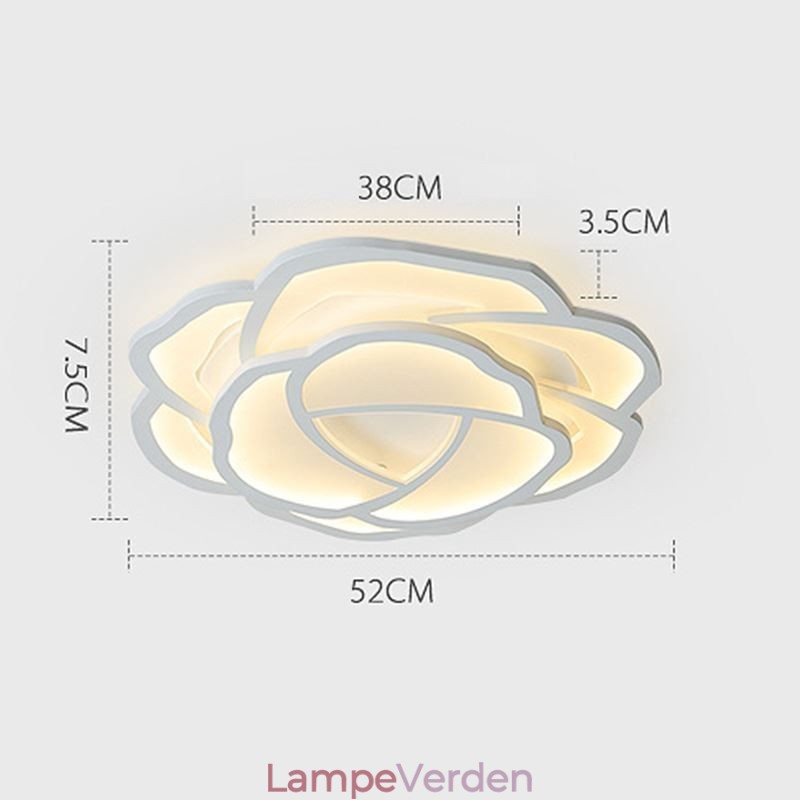 Flush Mount Modern Simple Rose Akryl Loftslampe 52cm