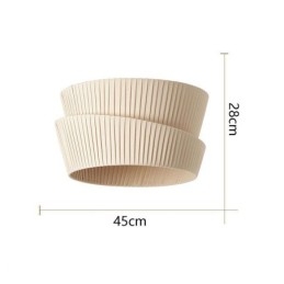 Wabi Sabi Flush Mount French Creme Style dobbeltlags stof lampeskærm Loftslampe