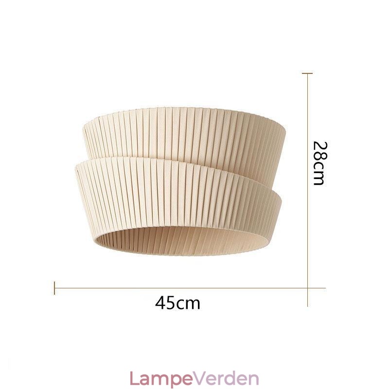 Wabi Sabi Flush Mount French Creme Style dobbeltlags stof lampeskærm Loftslampe