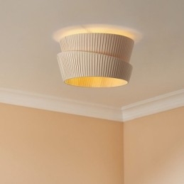 Wabi Sabi Flush Mount French Creme Style dobbeltlags stof lampeskærm Loftslampe