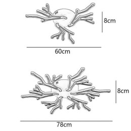 Flush Mount Acryl Branch Loftslampe