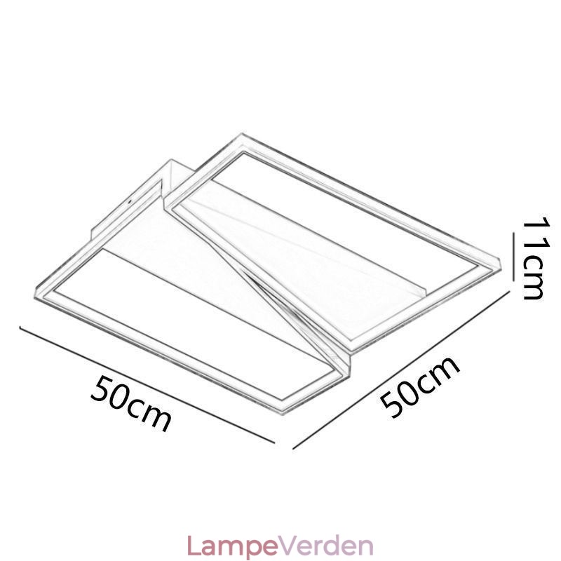 Flush Mount Minimalistisk Mosaik Trapezium Loftslampe