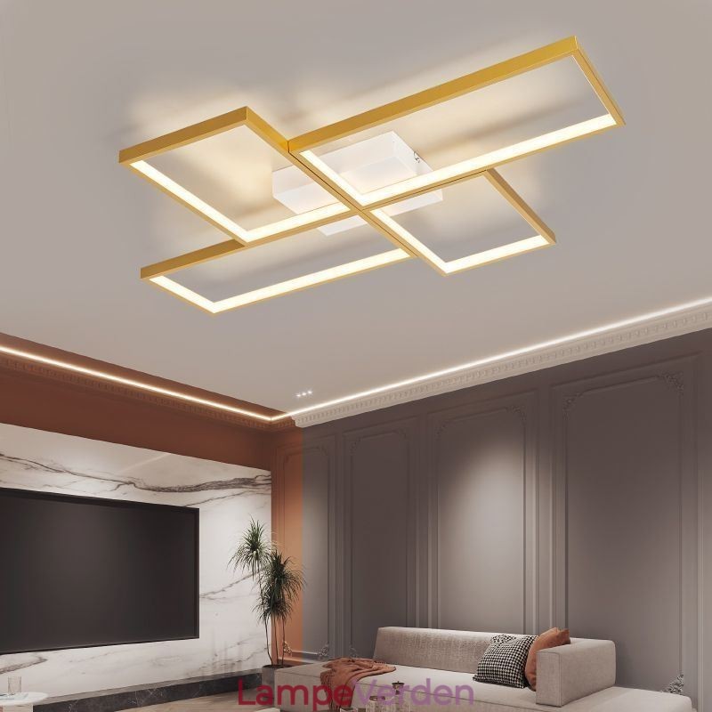 Flush Mount Mosaic Geometrisk firkantet loftslampe