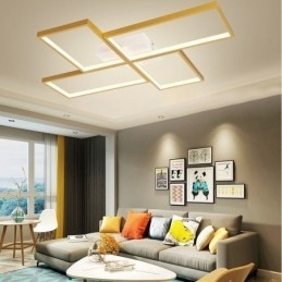 Flush Mount Mosaic Geometrisk firkantet loftslampe
