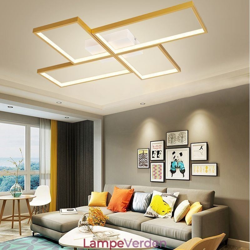 Flush Mount Mosaic Geometrisk firkantet loftslampe