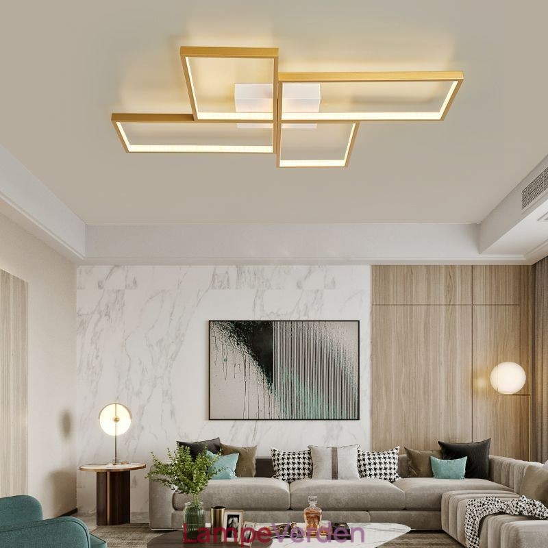 Flush Mount Mosaic Geometrisk firkantet loftslampe