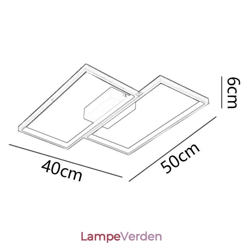 Flush Mount Mosaic Geometrisk Firkantet Loftslampe