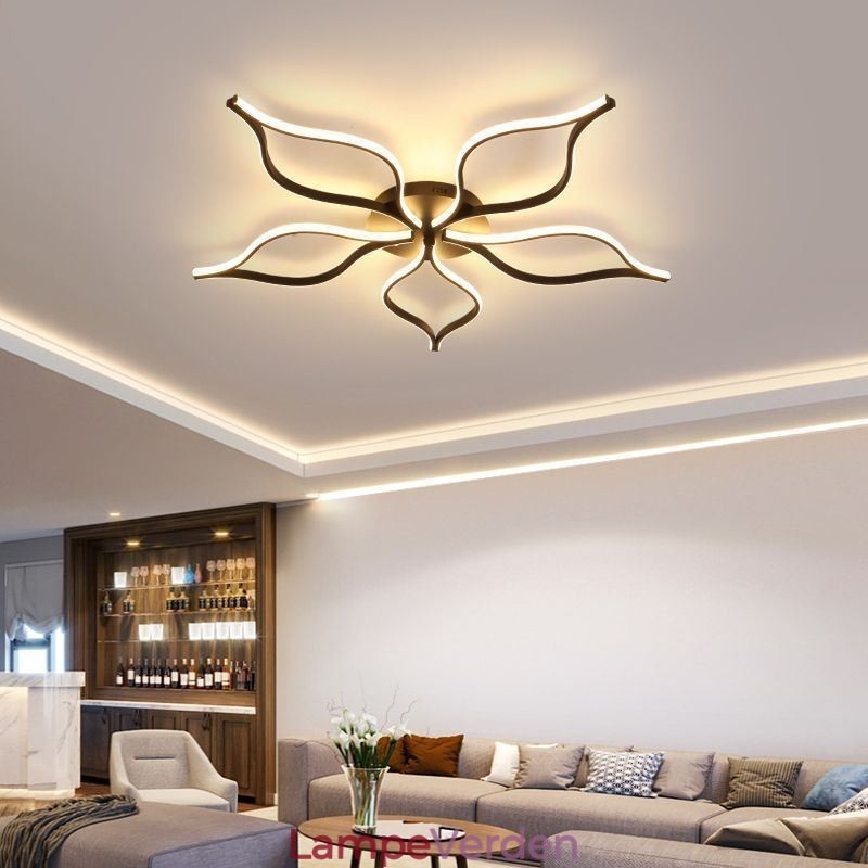 Flush Mount Minimalistisk Five Leaf Flower Loftslampe