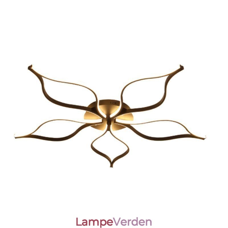 Flush Mount Minimalistisk Five Leaf Flower Loftslampe