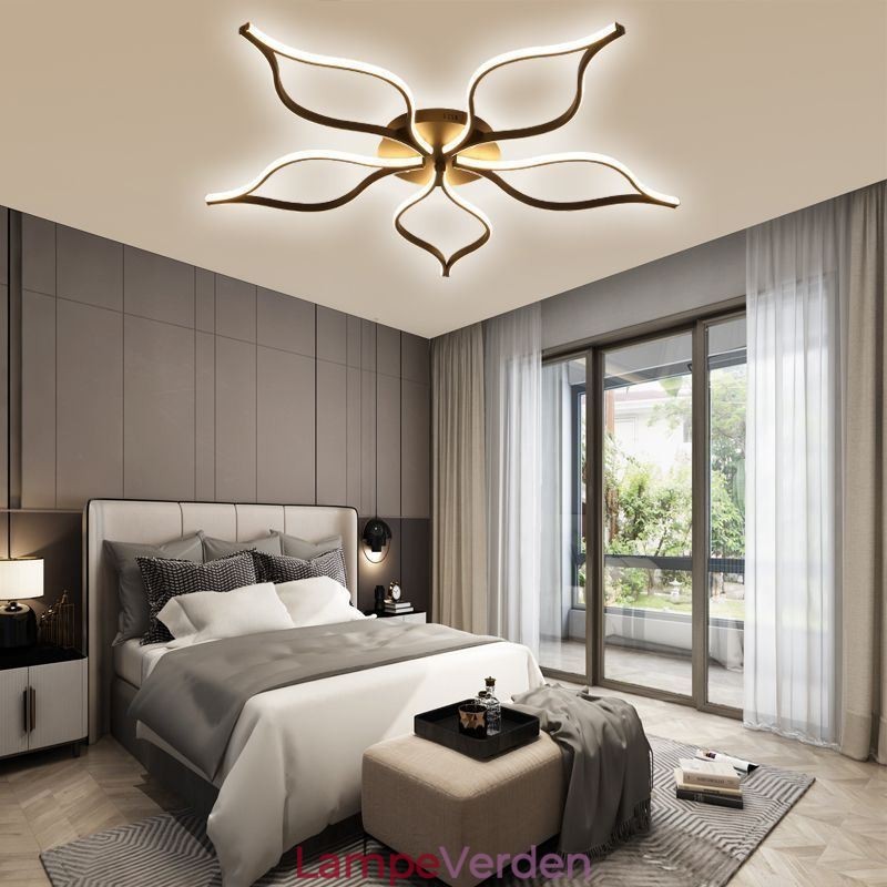 Flush Mount Minimalistisk Five Leaf Flower Loftslampe