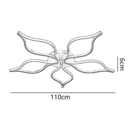 Flush Mount Minimalistisk Five Leaf Flower Loftslampe