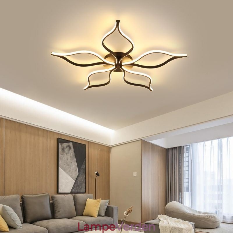 Flush Mount Minimalistisk Five Leaf Flower Loftslampe