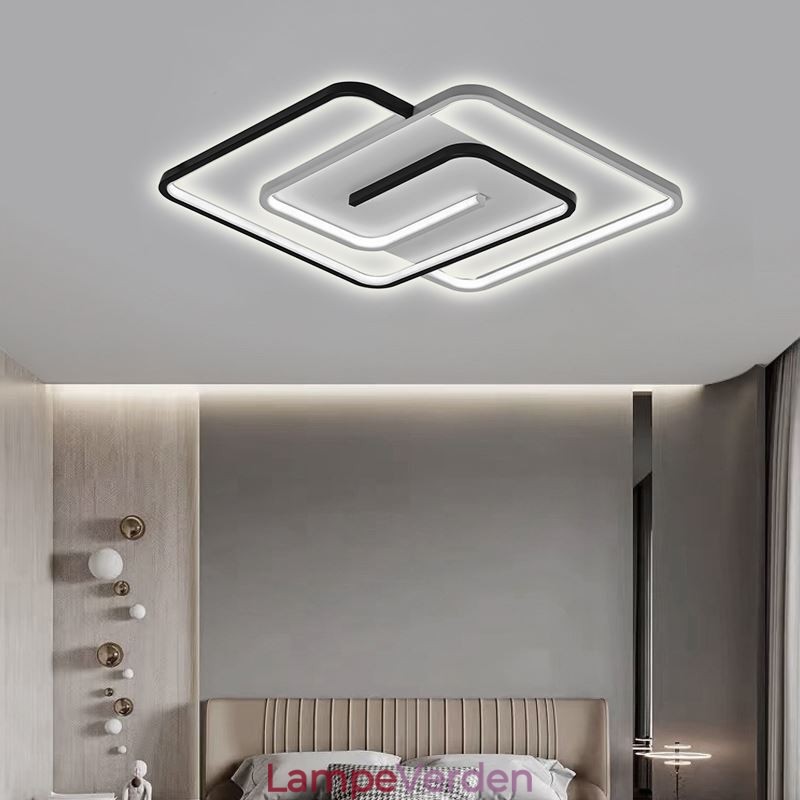Flush Mount akryl wrap firkantet loftslampe