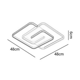 Flush Mount akryl wrap firkantet loftslampe