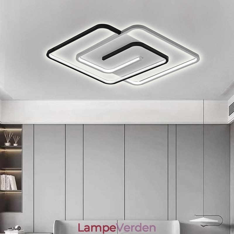 Flush Mount akryl wrap firkantet loftslampe
