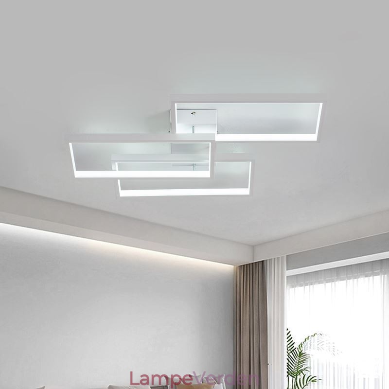 Planmonteret akryl geometrisk rektangulært loftslys