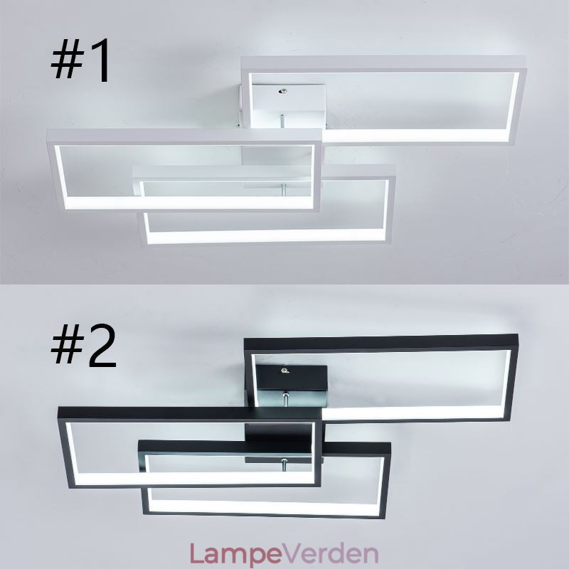 Planmonteret akryl geometrisk rektangulært loftslys