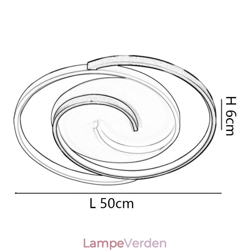 Flush Mount Acryl Wrap Round Loftslampe