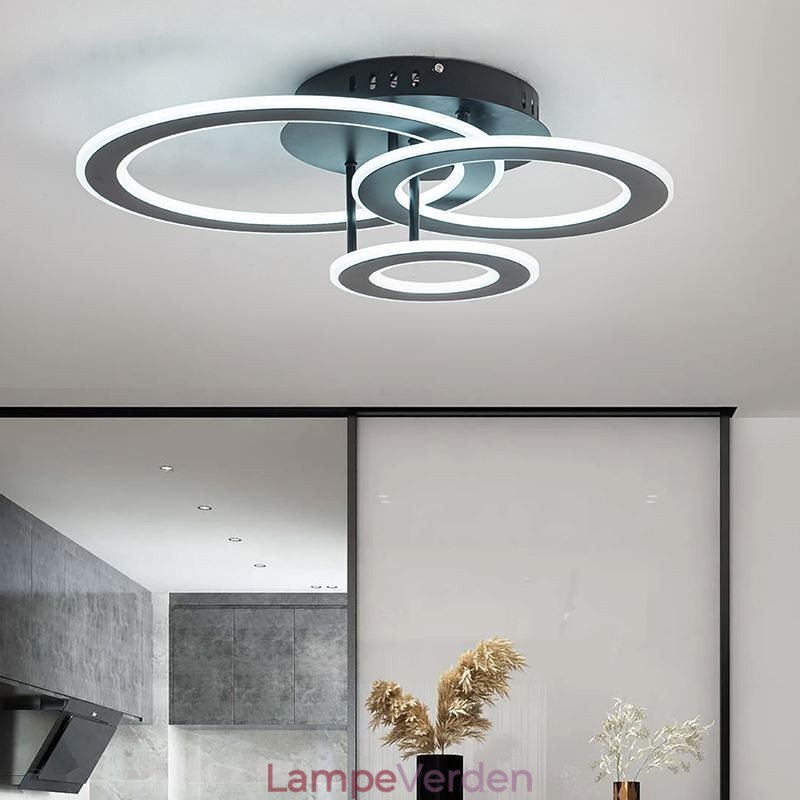 Flush Mount Triple akryl rund loftslampe